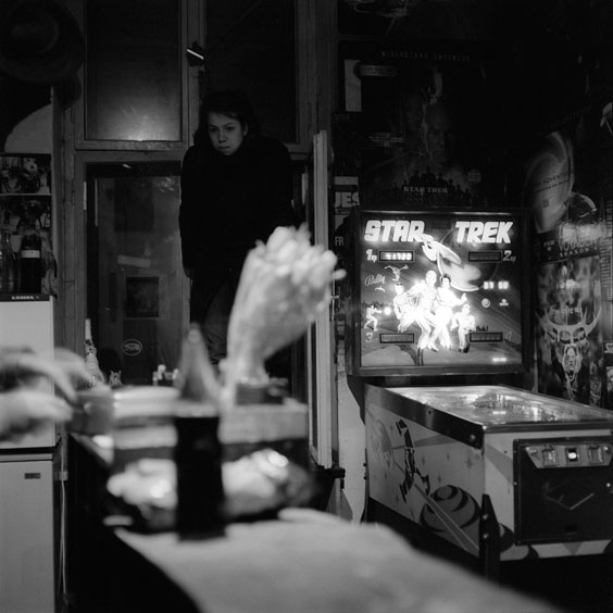 Monday, February 3, 2003. Durchsfenster - The February program 2003 The Star-Trek pinball machine is an important status symbol in the reception area of the cinema. Image: Michel Meijer