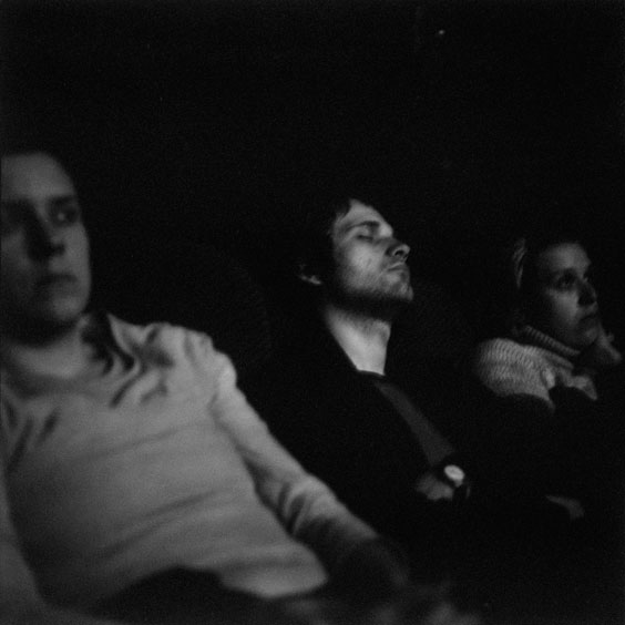 Tuesday, February 18, 2003. Durchsfenster - The February program 2003 A visitor sleeps during the film screening. Image: Michel Meijer