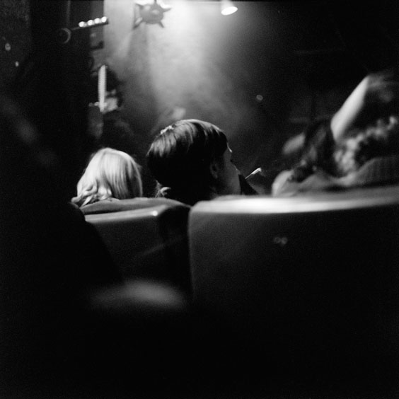 Thursday, February 20, 2003. Durchsfenster - The February program 2003 A guest smokes a joint in the cinema. Image: Michel Meijer