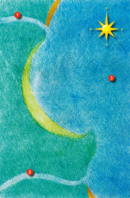 The formation of l'Albufera de Valencia. L'Albufera: 10.000 years ago. Image: Michel Meijer