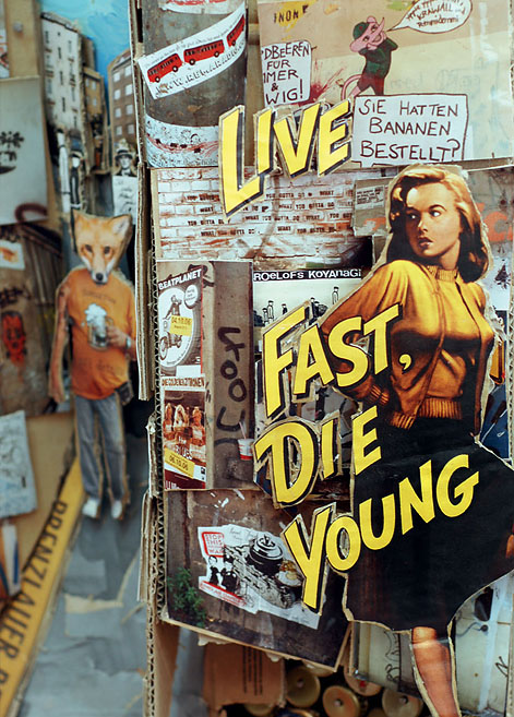 Live Fast, Die Young Straßenszene. Collage: Tim Roeloffs.